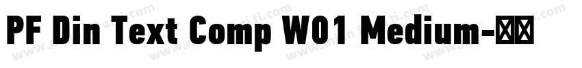 PF Din Text Comp W01 Medium字体转换